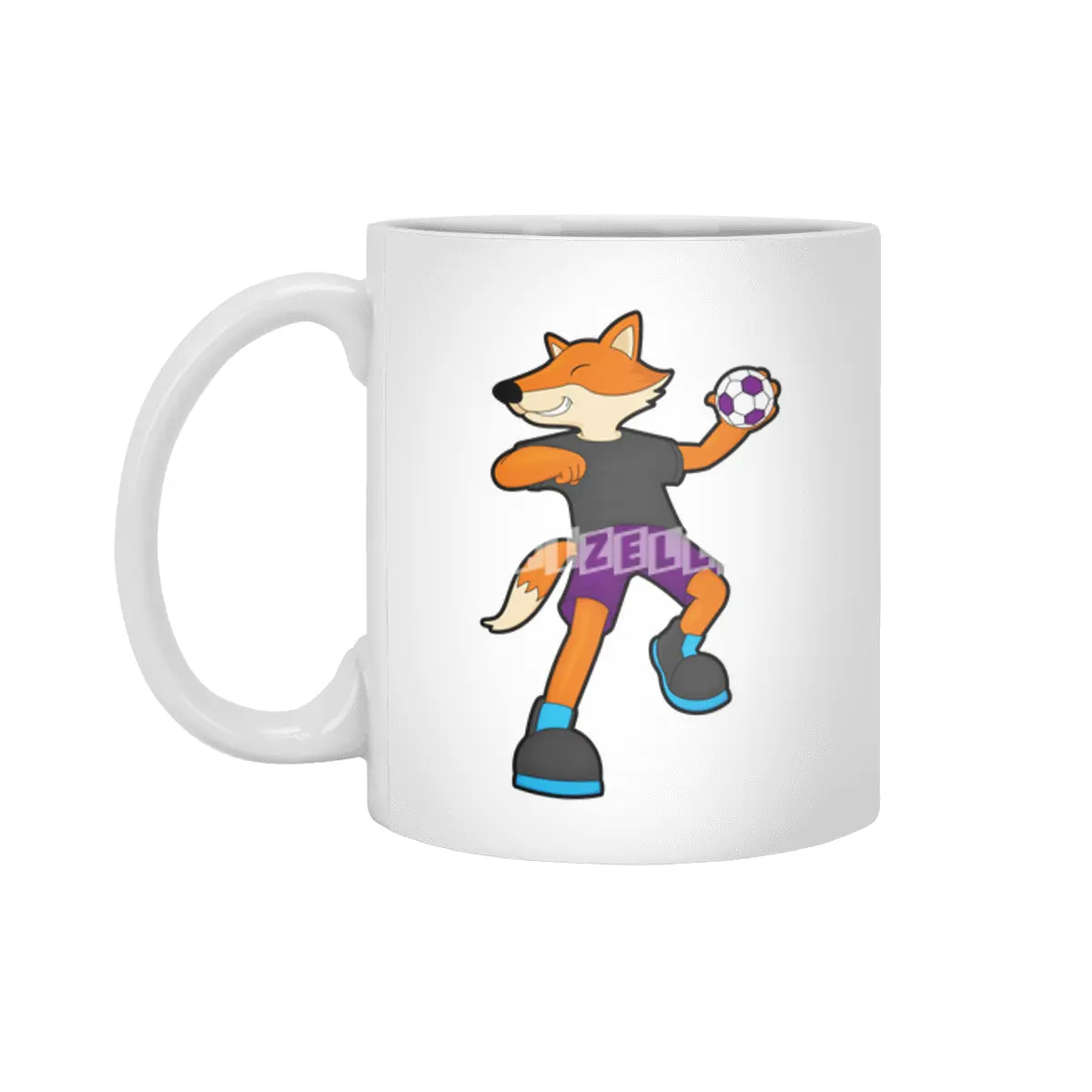 Fox at Handball player with Handball Beyaz Kupa