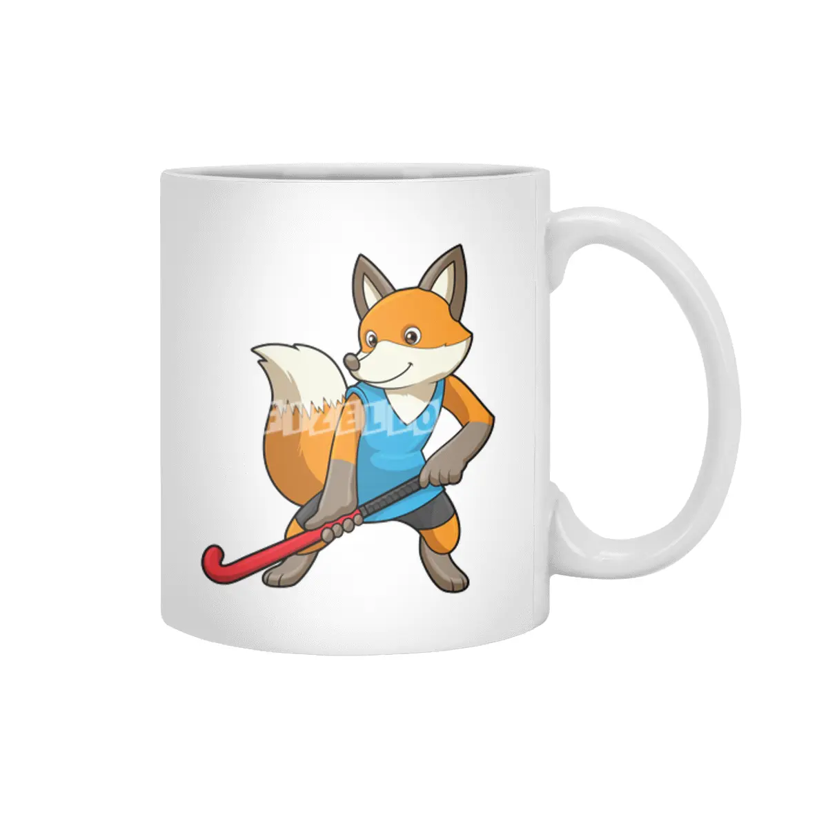 Fox at Hockey with Hockey bat Beyaz Kupa