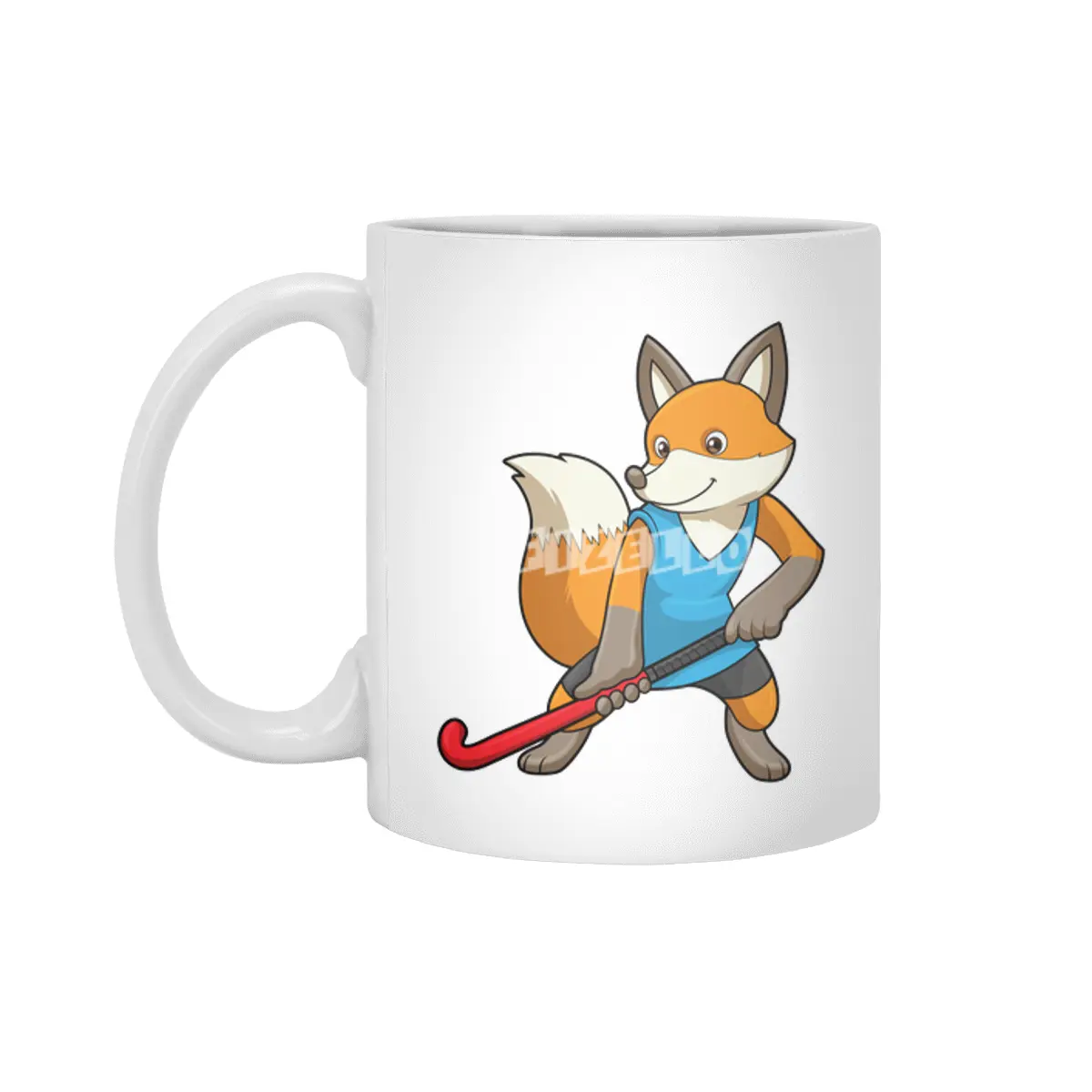 Fox at Hockey with Hockey bat Beyaz Kupa