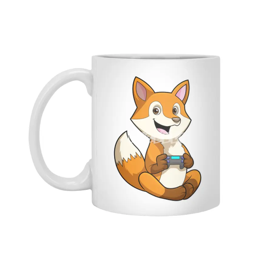 Fox at Playing with Controller Beyaz Kupa