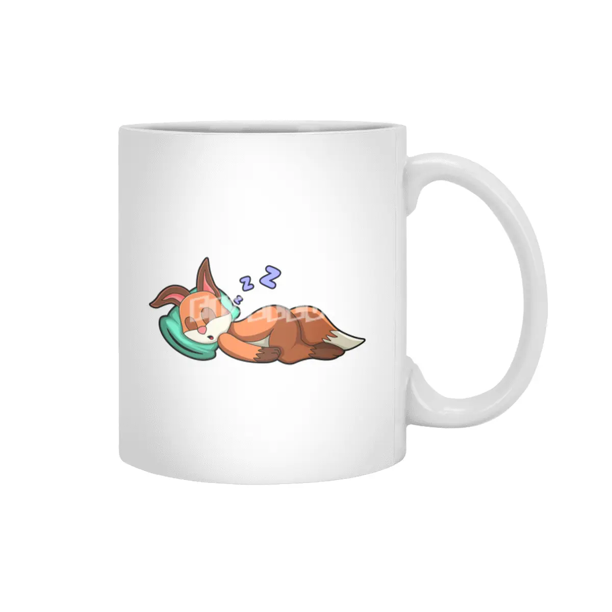Fox at Sleeping with Pillow Beyaz Kupa