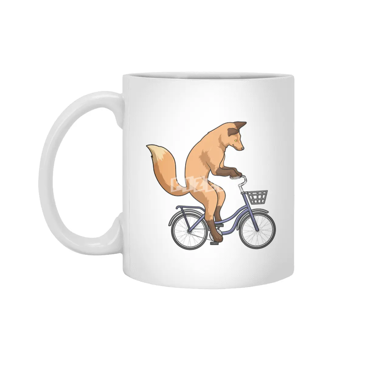 Fox with Bicycle Beyaz Kupa