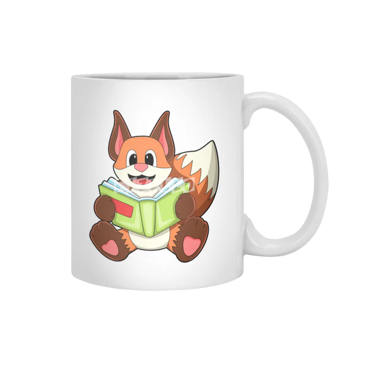 Fox with Book Beyaz Kupa