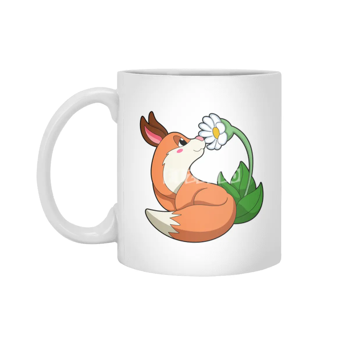 Fox with white Flower Beyaz Kupa