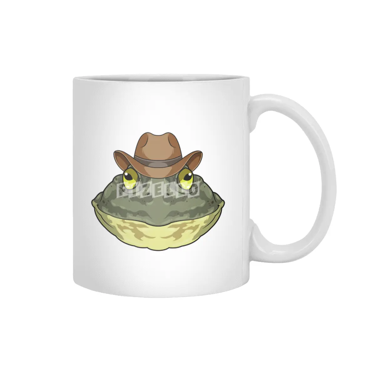Frog as Cowboy with Hat Beyaz Kupa