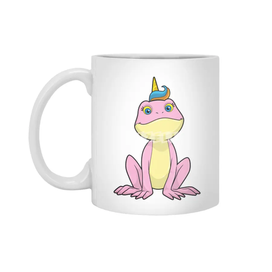 Frog as Unicorn Beyaz Kupa