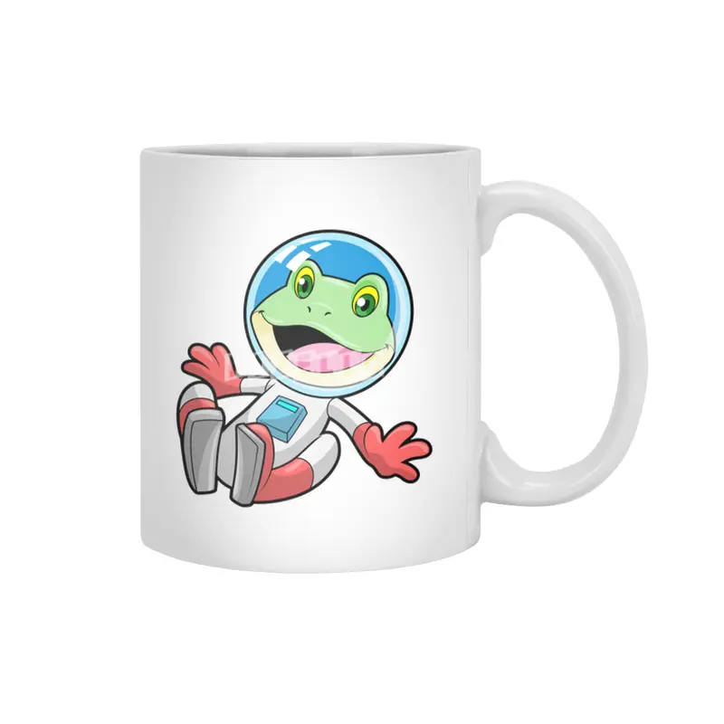 Frog Astronaut Costume Space Beyaz Kupa