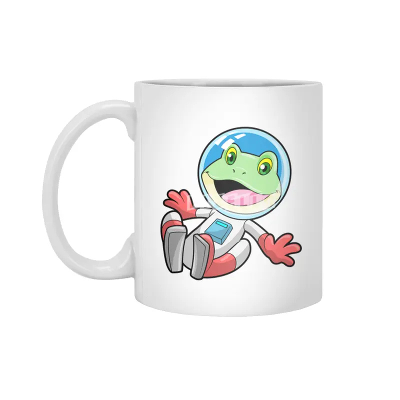 Frog Astronaut Costume Space Beyaz Kupa
