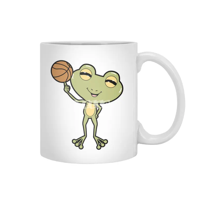 Frog at Basketball Sports Beyaz Kupa