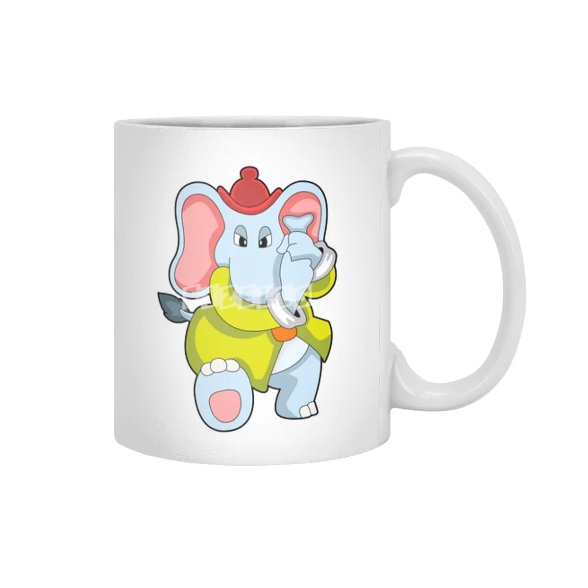 Elephant as Firefighter with Proboscis Beyaz Kupa