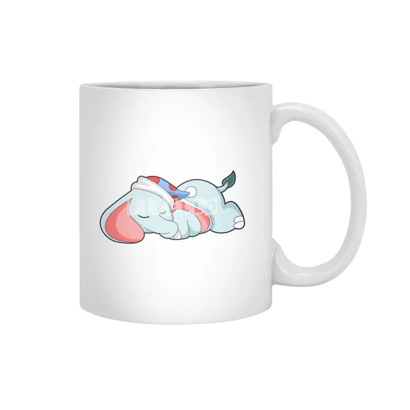 Elephant at Sleeping with Sleepyhead Beyaz Kupa