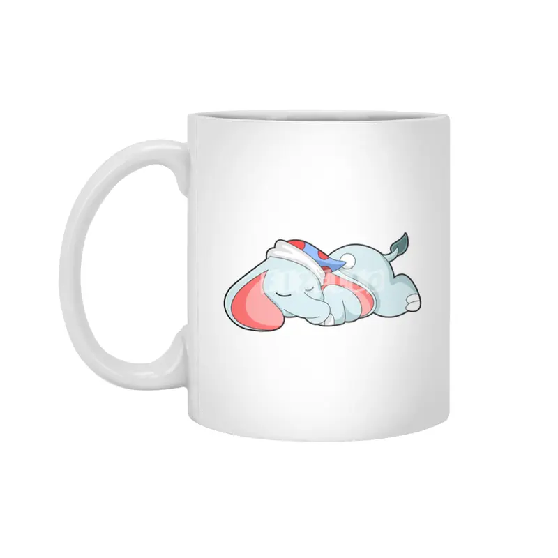 Elephant at Sleeping with Sleepyhead Beyaz Kupa