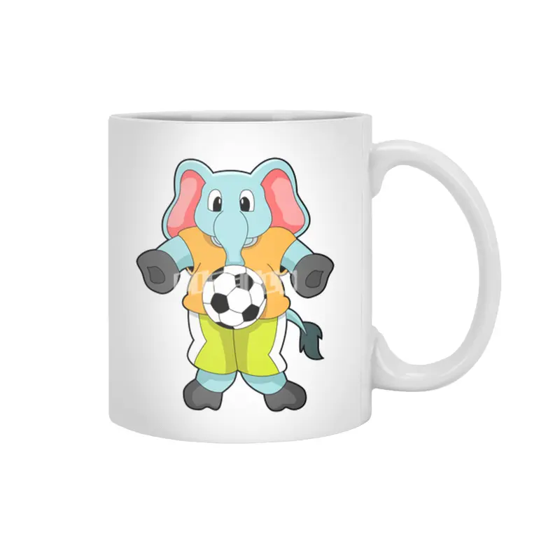 Elephant at Soccer Sports Beyaz Kupa