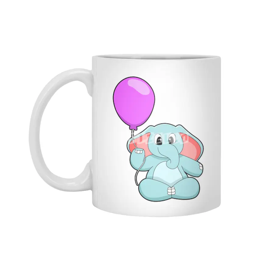 Elephant with Balloon Beyaz Kupa