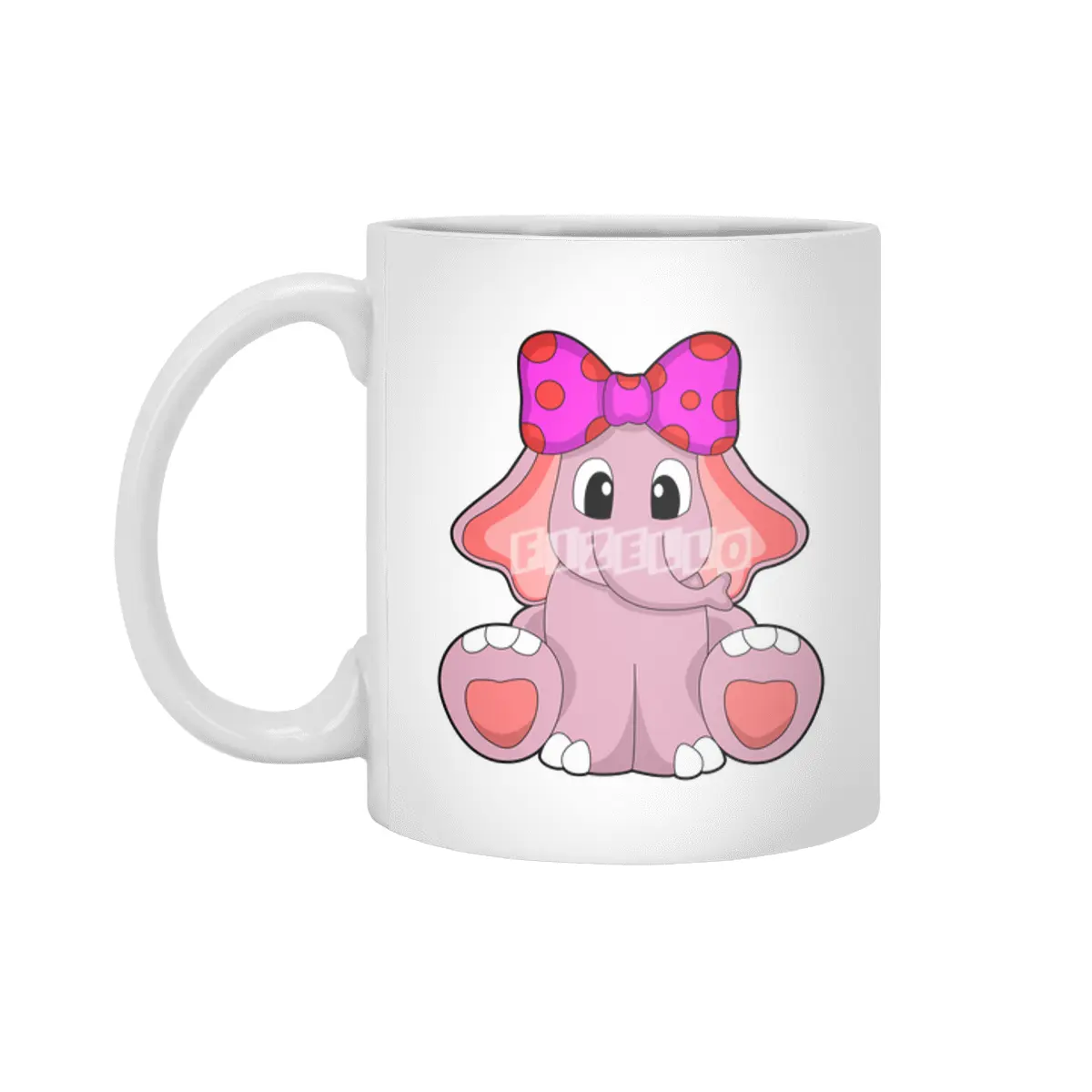 Elephant with Ribbon Beyaz Kupa