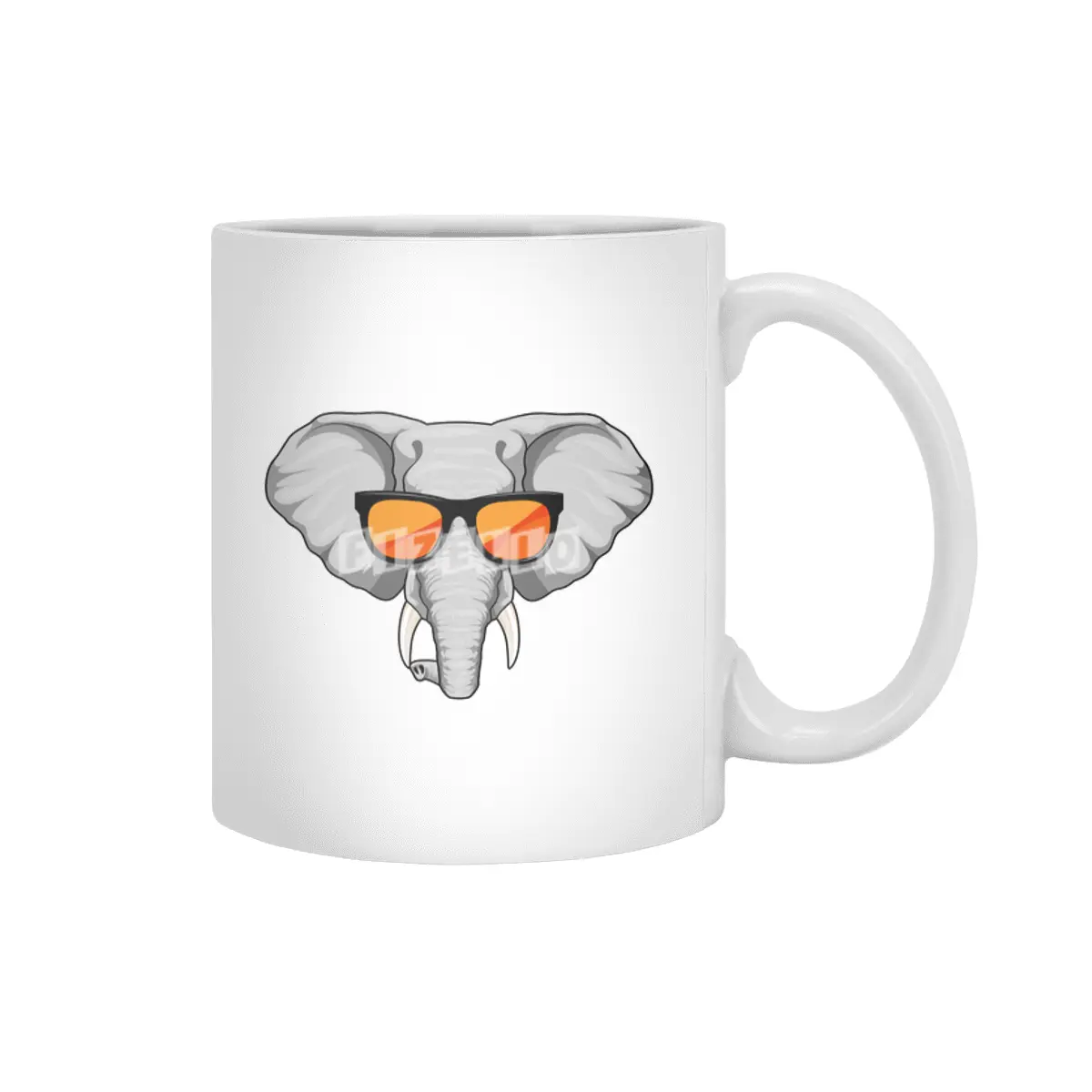 Elephant with Sunglasses Beyaz Kupa