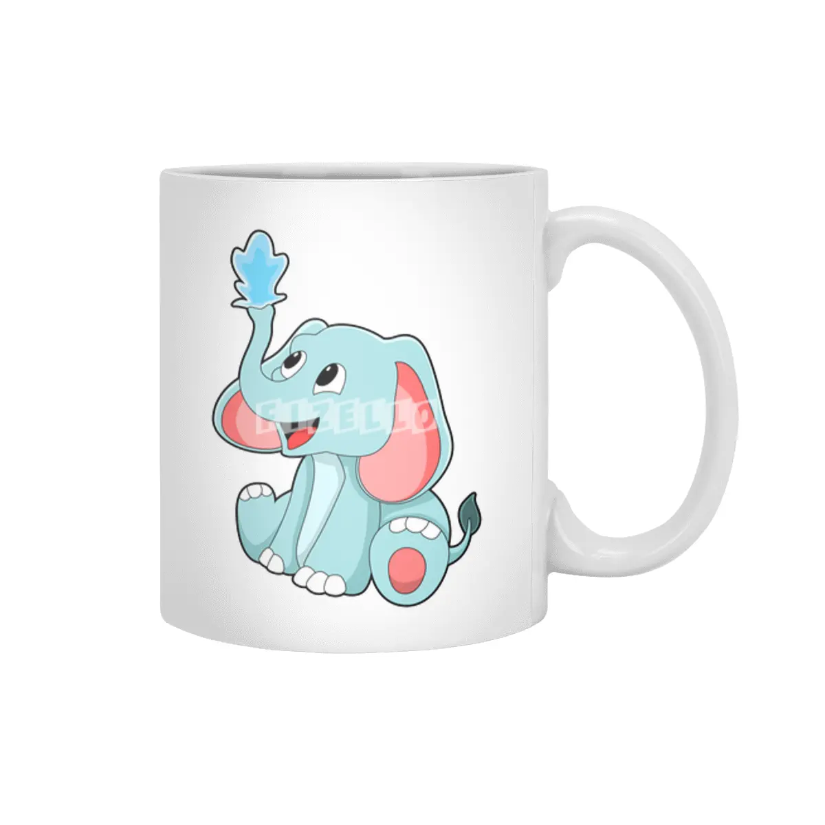 Elephant with Water Beyaz Kupa