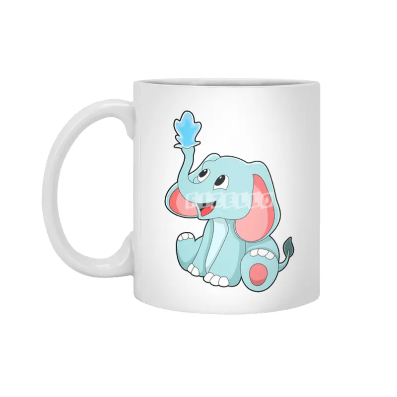 Elephant with Water Beyaz Kupa
