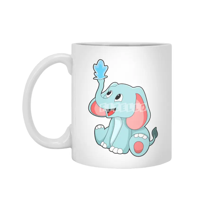 Elephant with Water Beyaz Kupa
