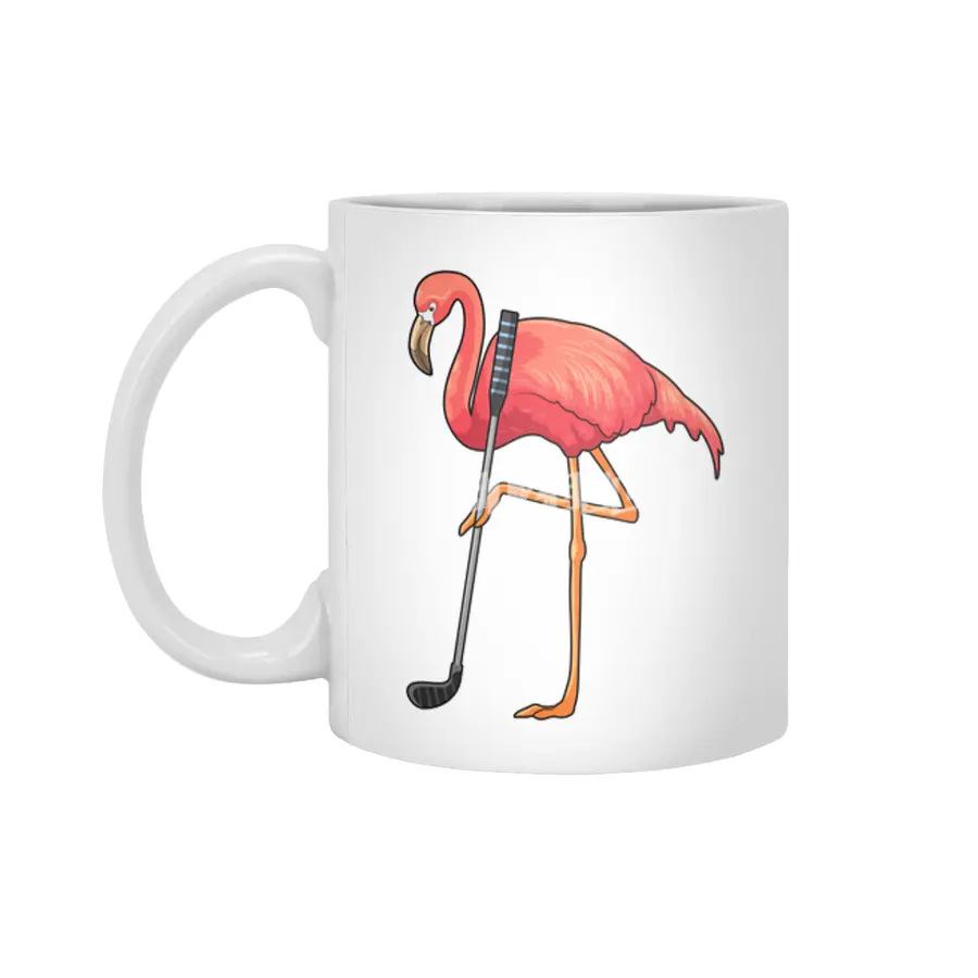 Flamingo at Golf with Golf club Beyaz Kupa