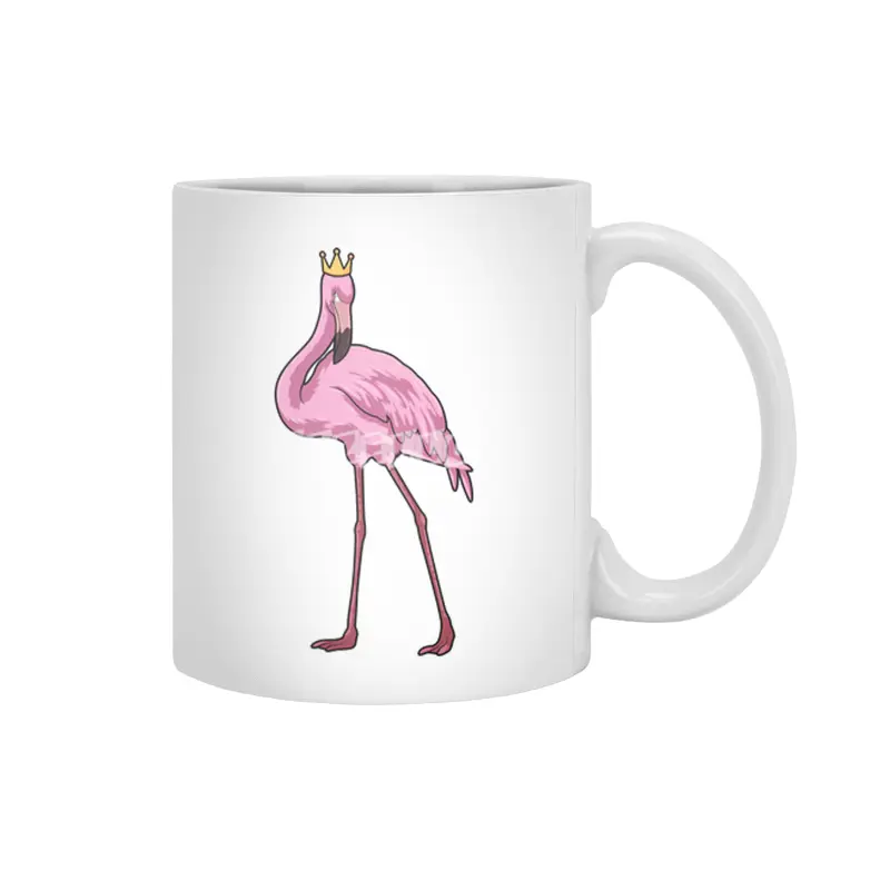 Flamingo with Crown Beyaz Kupa