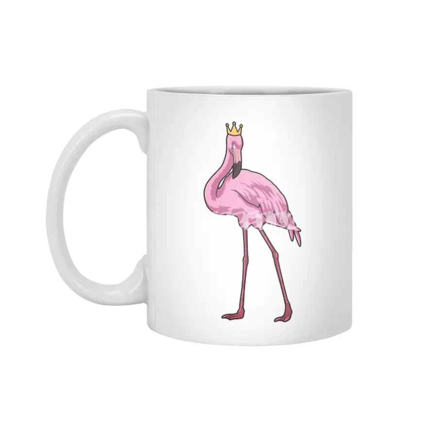 Flamingo with Crown Beyaz Kupa