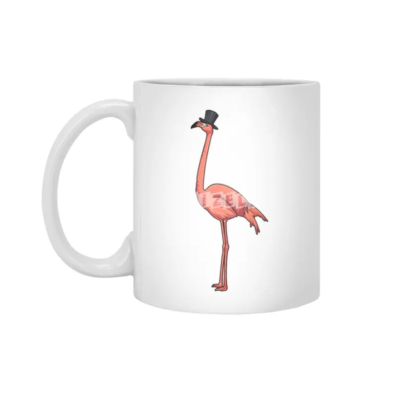 Flamingo with Hat Beyaz Kupa