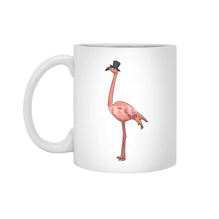 Flamingo with Hat Beyaz Kupa