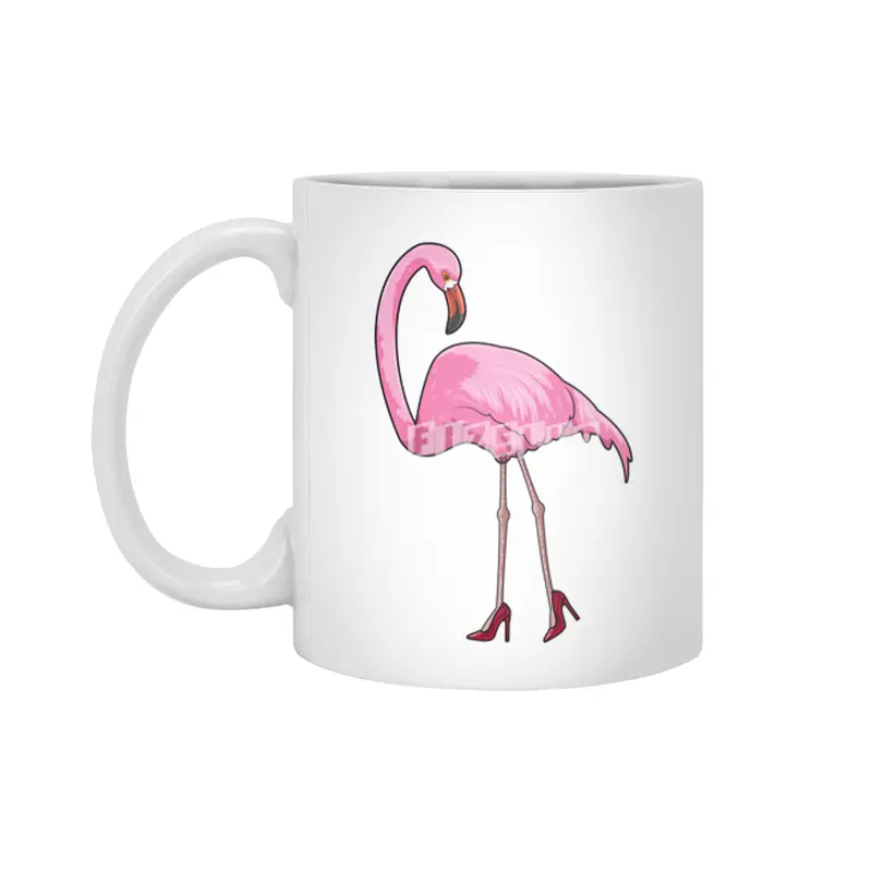 Flamingo with High heels Beyaz Kupa