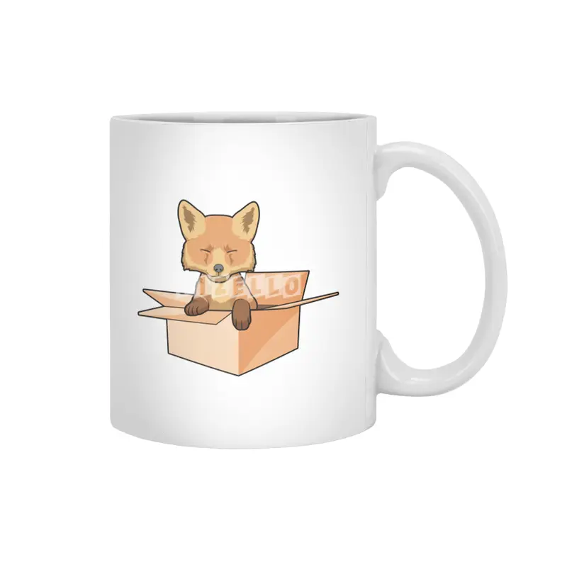 Fox as Baby in Box Beyaz Kupa