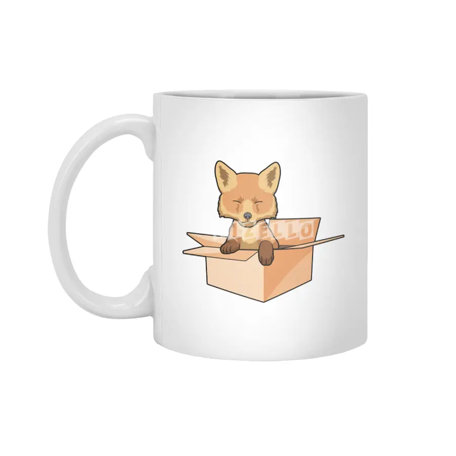 Fox as Baby in Box Beyaz Kupa