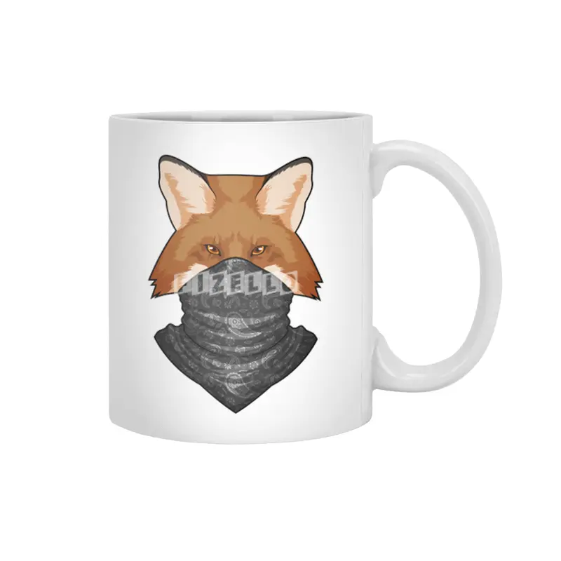 Fox as Bandit with Kerchief Beyaz Kupa