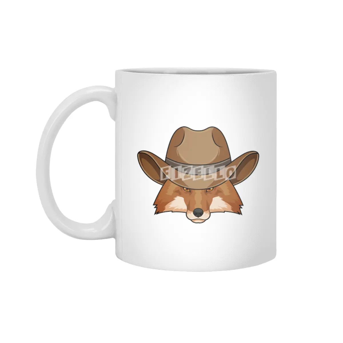 Fox as Cowboy with Hat Beyaz Kupa