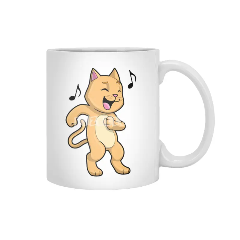 Cat Music Dance Beyaz Kupa