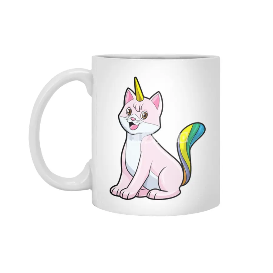 Cat Unicorn Beyaz Kupa