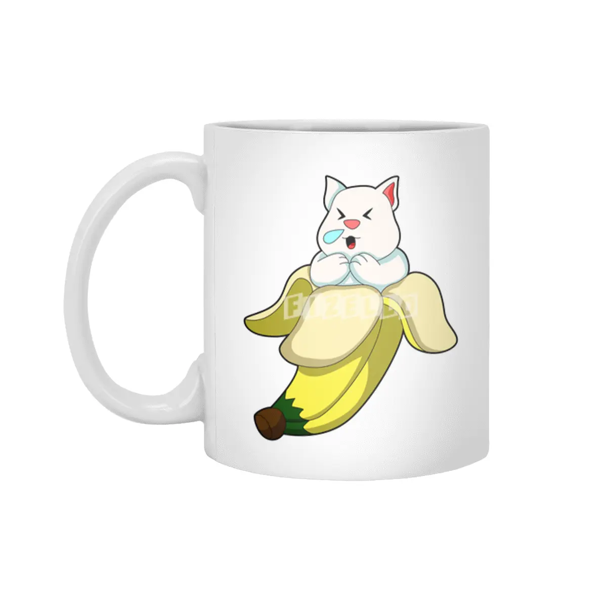 Cat with Banana Beyaz Kupa