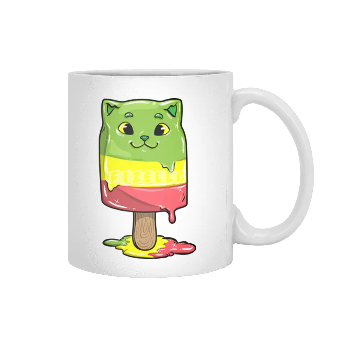 Cat with Popsicles Beyaz Kupa