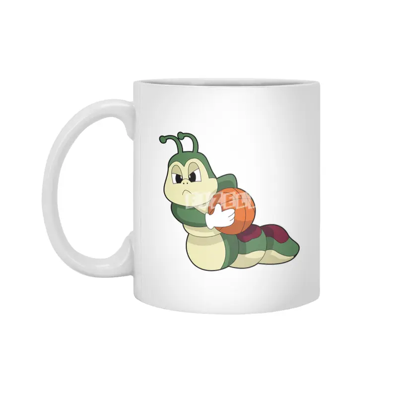 Caterpillar as Basketball player with Basketball Beyaz Kupa