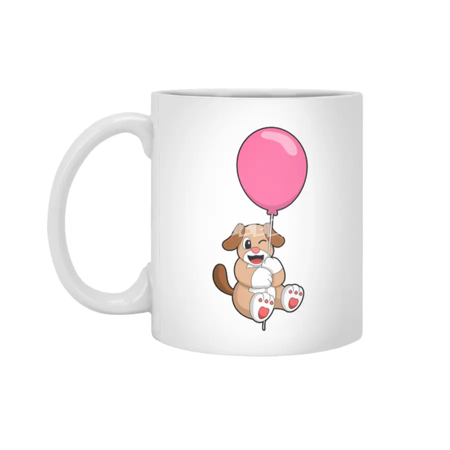 Dog with Balloon Beyaz Kupa