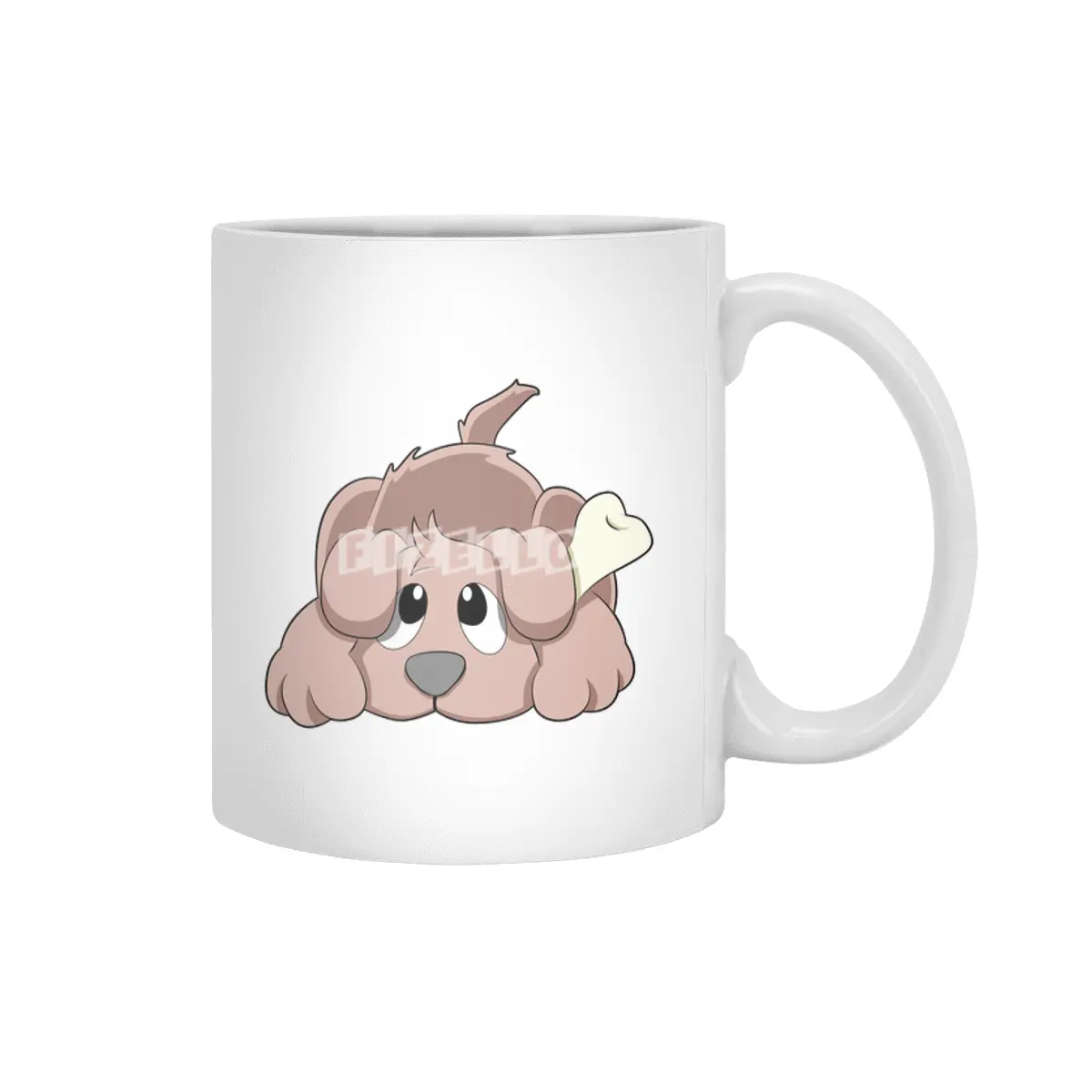 Dog with Bone Beyaz Kupa