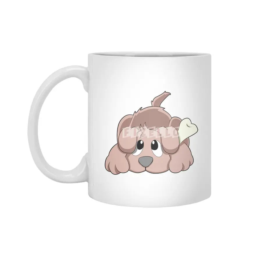 Dog with Bone Beyaz Kupa