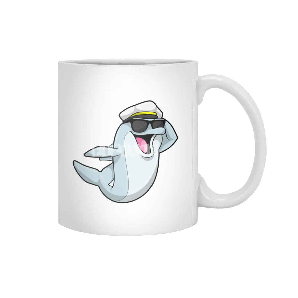Dolphin as Policeman with Police hat Beyaz Kupa