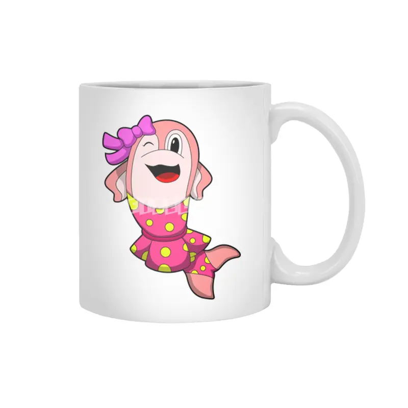 Dolphin at Ballet with Skirt & Bow Beyaz Kupa