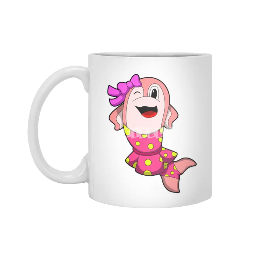 Dolphin at Ballet with Skirt & Bow Beyaz Kupa
