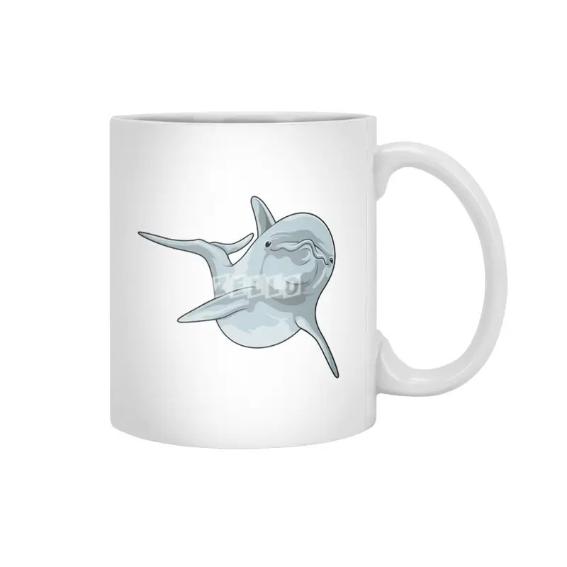 Dolphin at Swimming Beyaz Kupa