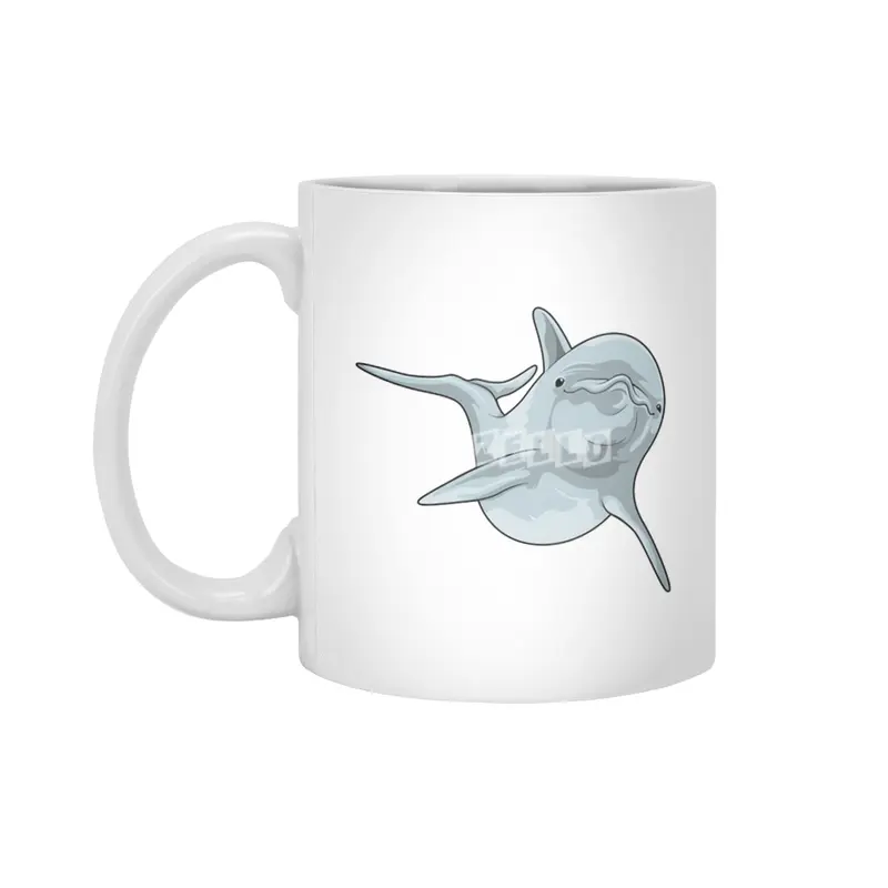 Dolphin at Swimming Beyaz Kupa