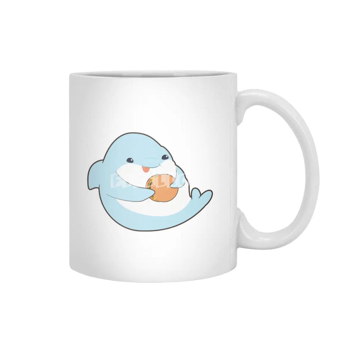 Dolphin with Burger Beyaz Kupa