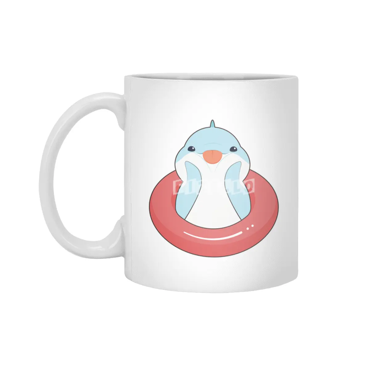 Dolphin with Swim ring Beyaz Kupa