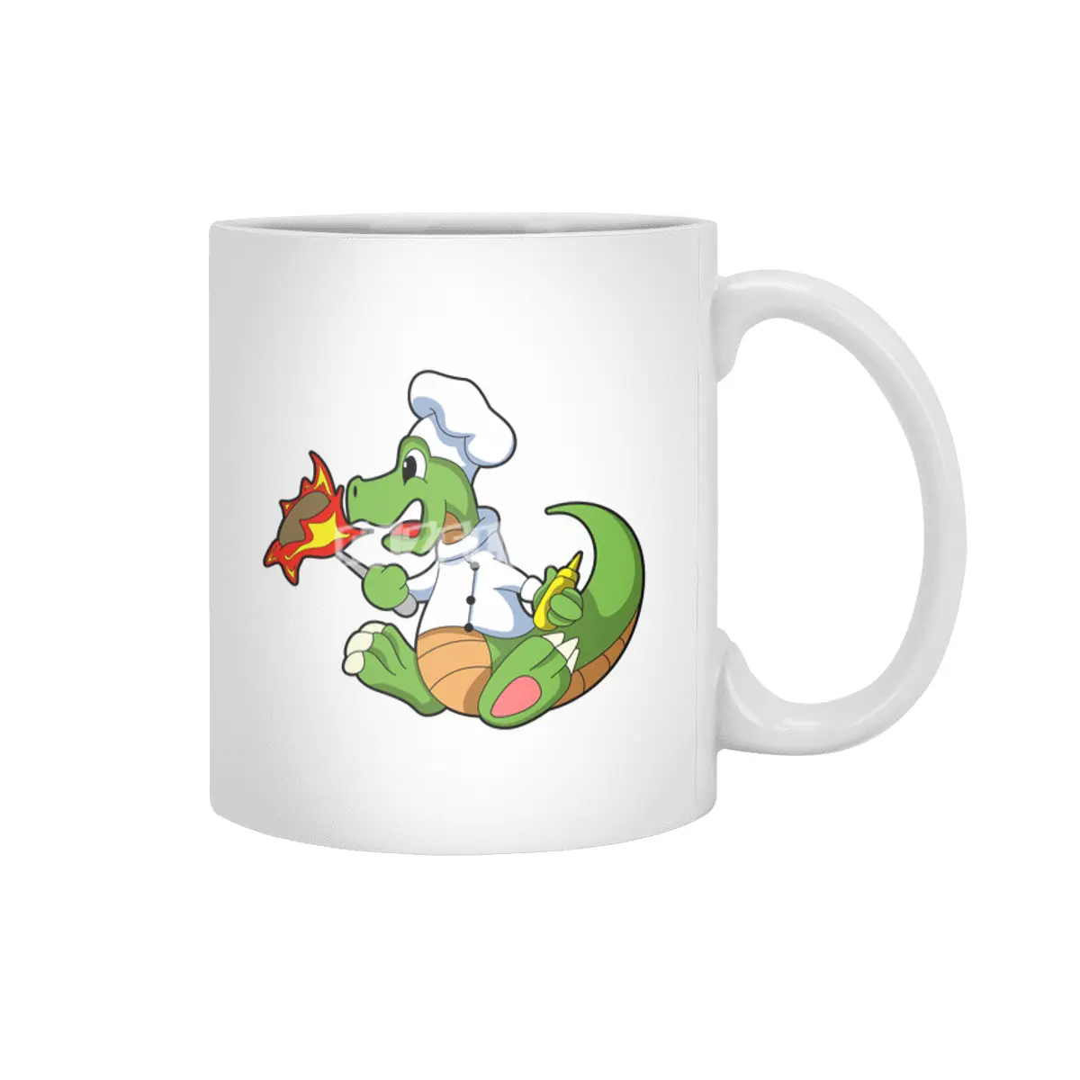 Dragon as Chef with Cooking apron Beyaz Kupa