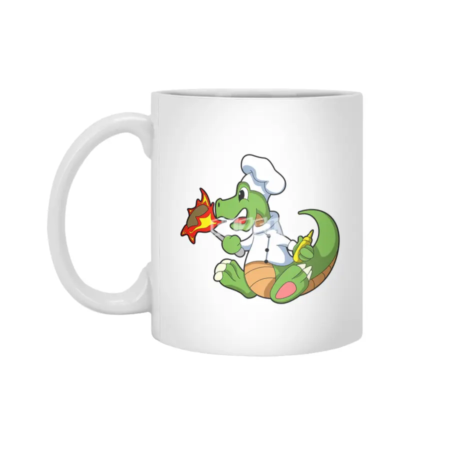 Dragon as Chef  with Cooking apron Beyaz Kupa